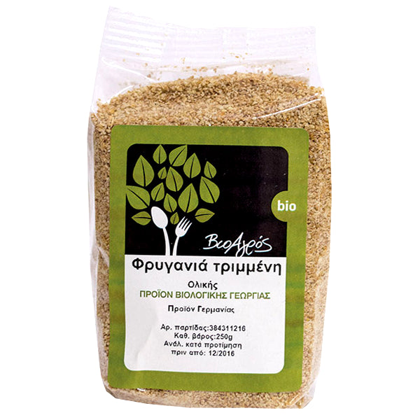 Βιολογική Φρυγανιά Τριμμένη Ολικής 250g Βιοαγρός