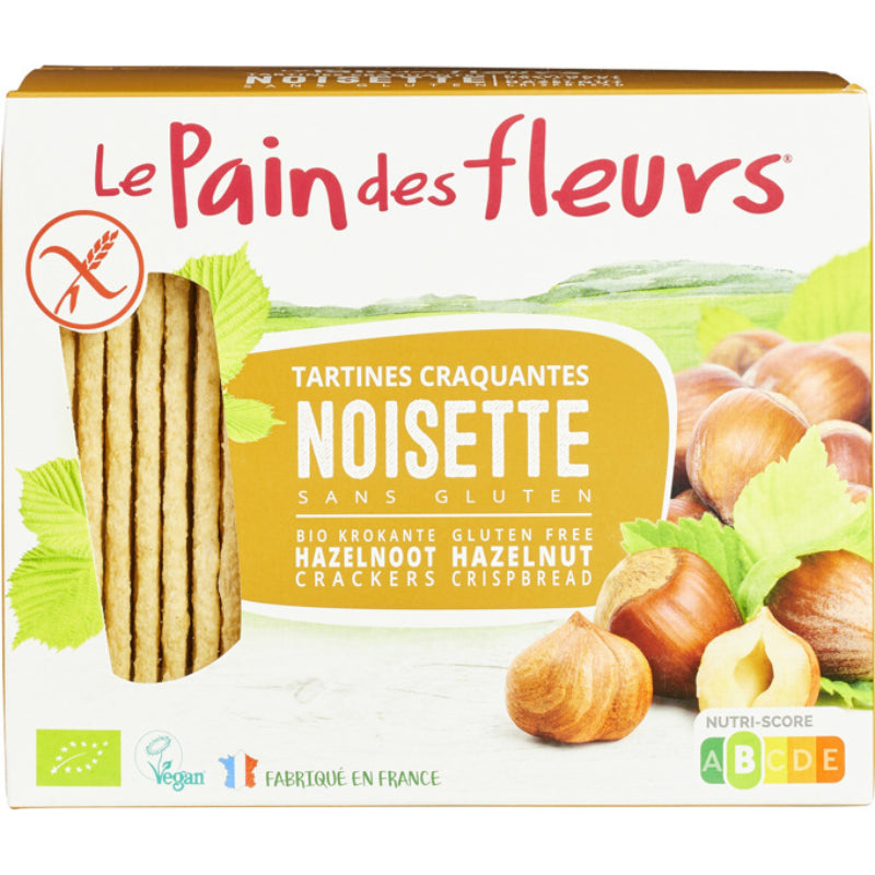 Βιολογικά Τραγανά Kράκερ Φουντουκιού 150g Le Pain des Fleurs