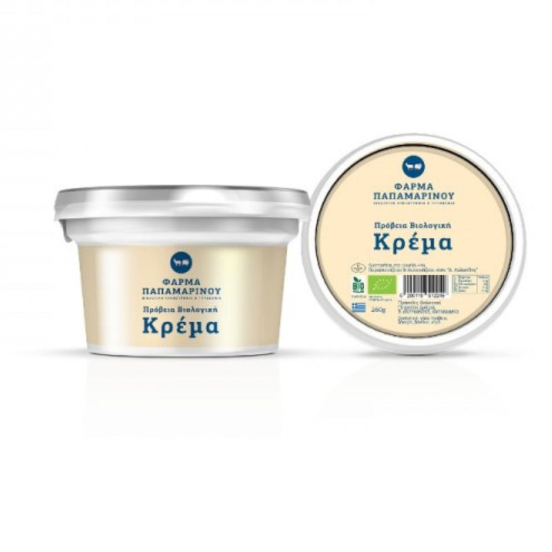 Βιολογική Πρόβεια Κρέμα Βανίλια 220g Φάρμα Παπαμαρίνου