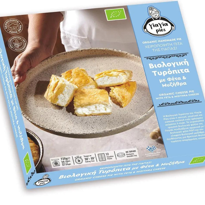 Βιολογική Τυρόπιτα με Φέτα & Μυζήθρα 720g Yiayia pies