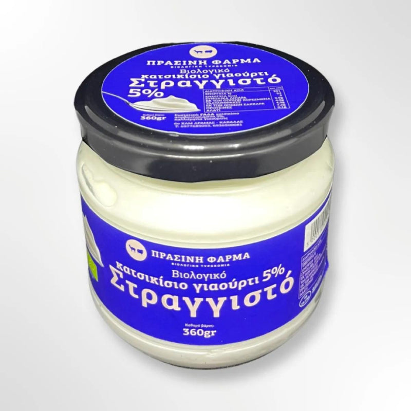Βιολογικό Γιαούρτι Στραγγιστό 5% Κατσικίσιο 360g Πράσινη Φάρμα