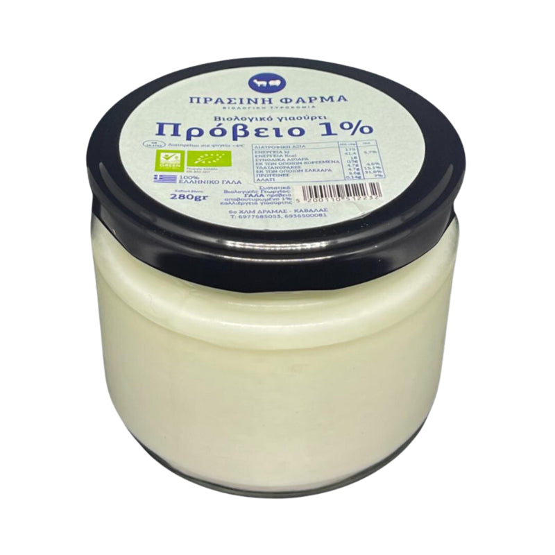 Βιολογικό Γιαούρτι Πρόβειο  1%   280g   Πράσινη Φάρμα