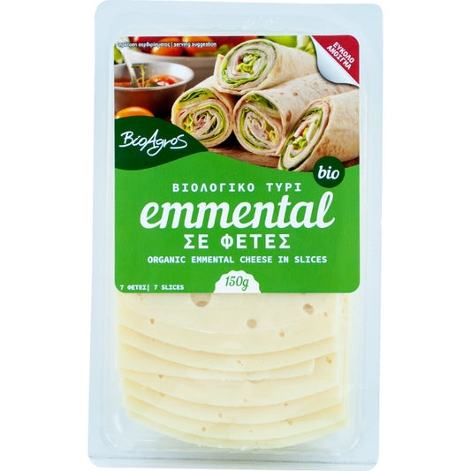 Βιολογικό Τυρί Emmental σε Φέτες 150g Βιοαγρός