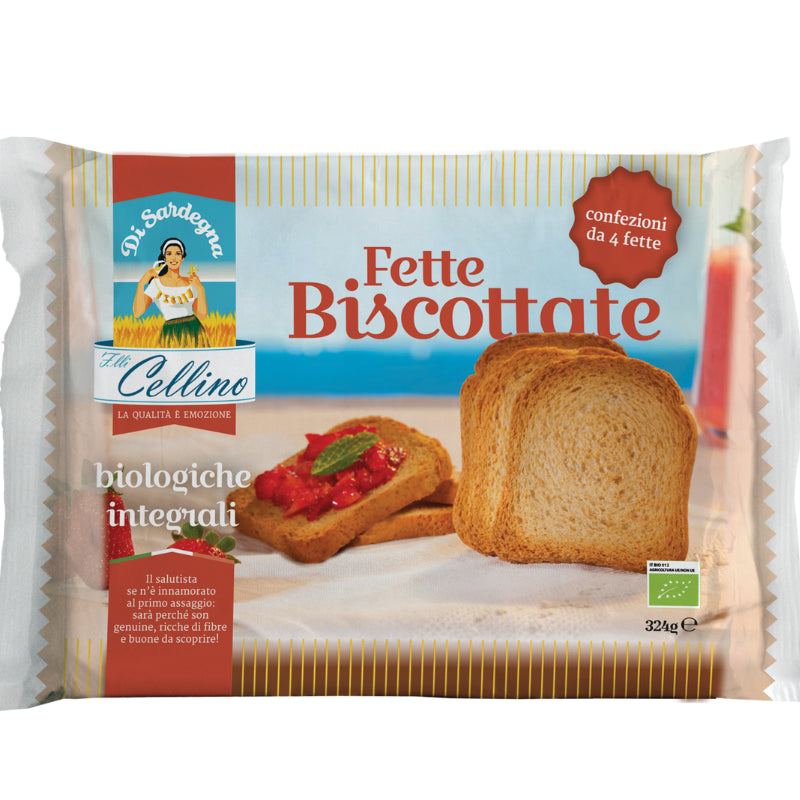 Φρυγανιές  Ολικής   Άλεσης  324gr.  Bio,   Cellino
